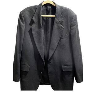 Oscar De La Renta Sports Coat Men 42R Black Blazer Single‎ Breasted Jacket